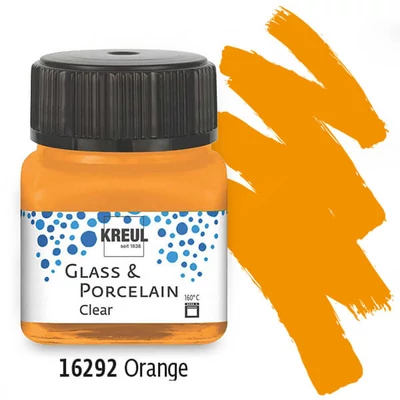 Üveg- és porcelánfesték, Kreul, Clear - 92 narancs