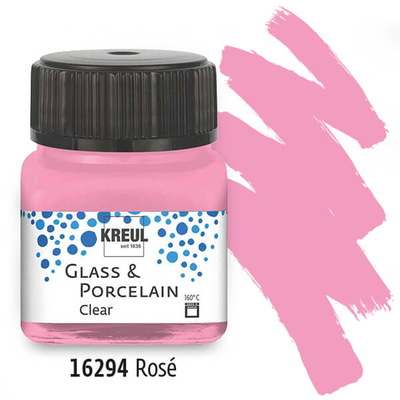 Üveg- és porcelánfesték, Kreul, Clear - 94 rózsaszín