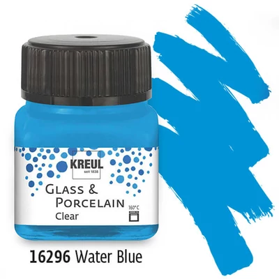 Üveg- és porcelánfesték, Kreul, Clear - 96 vízkék