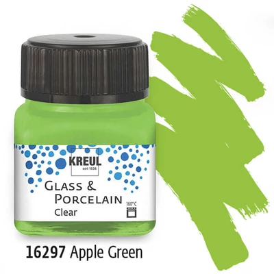 Üveg- és porcelánfesték, Kreul, Clear - 97 zöldalma