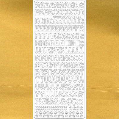 Kontúrmatrica - betűk, arany, 1633