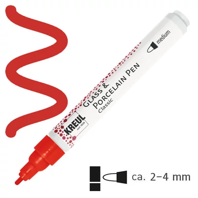 Üveg- és porcelánfilc, Kreul Classic - 03 cseresznyepiros