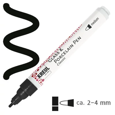 Üveg- és porcelánfilc, Kreul Classic - 11 fekete