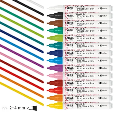 Üveg- és porcelánfilc, Kreul Classic - különféle színekben