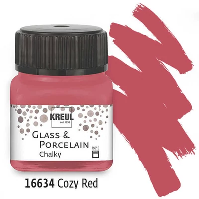 Üveg- és porcelánfesték, Kreul, Chalky - 34 piros