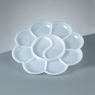 Műanyag festőpaletta - 13,5 cm, kerek