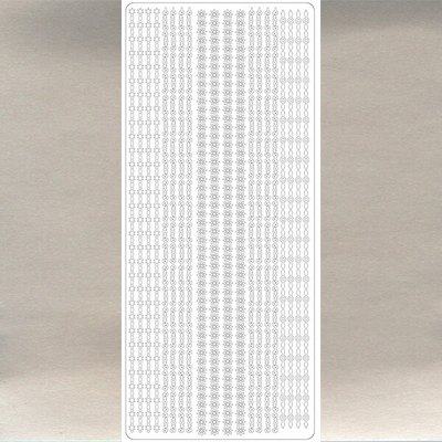 Kontúrmatrica - vékony csíkok, 5 féle, ezüst, 1990