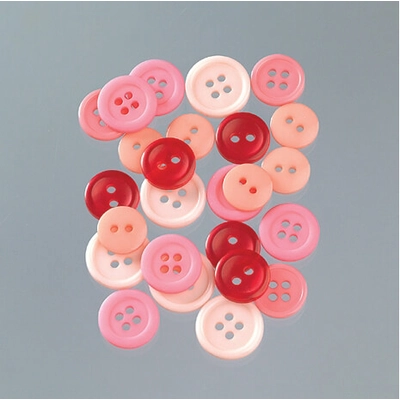 Műanyag gombok - pink mix, 1-1,5 cm-40 g