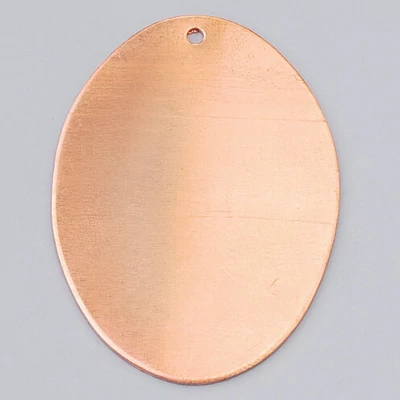 Tűzzománc vörösréz alap - ovális, 41x31 mm