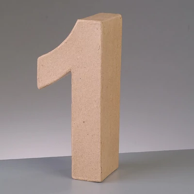 Papírmasé szám - 1, 10 cm