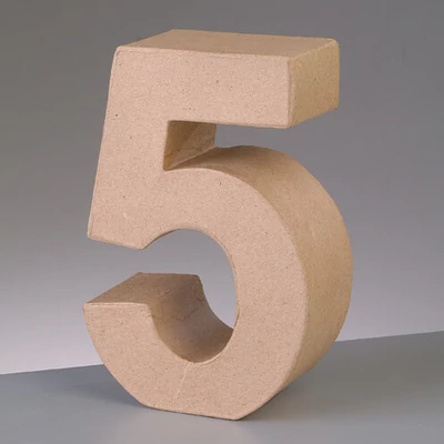 Papírmasé szám - 5, 10 cm