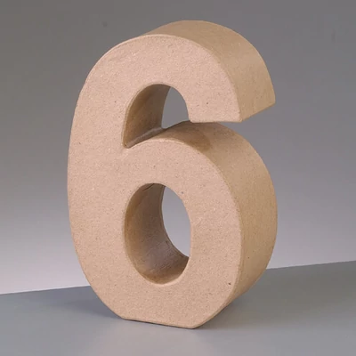 Papírmasé szám - 6, 10 cm