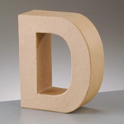 Papírmasé betű - D, 10 cm