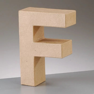 Papírmasé betű - F, 10 cm