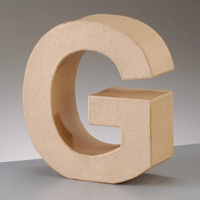 Papírmasé betű - G, 10 cm