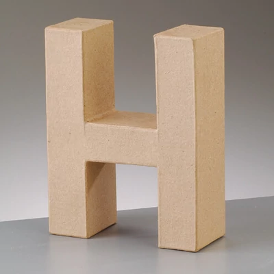Papírmasé betű - H, 10 cm