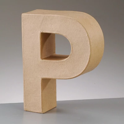 Papírmasé betű - P, 10 cm