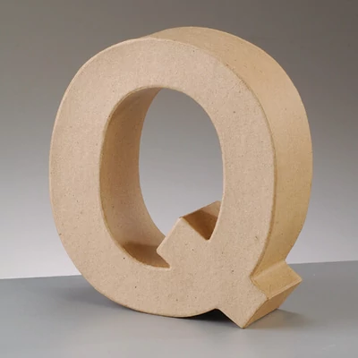 Papírmasé betű - Q, 10 cm