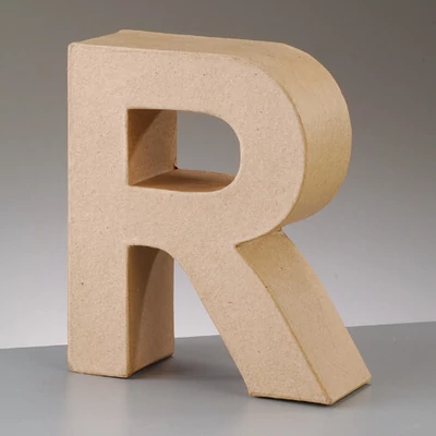 Papírmasé betű - R, 10 cm