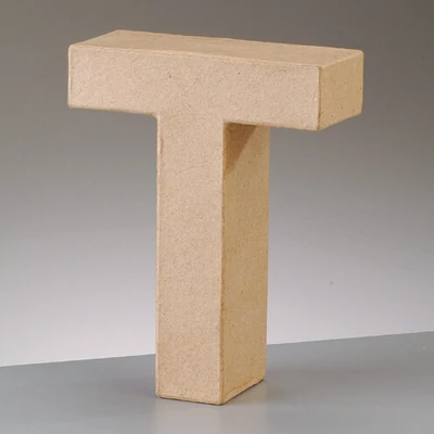 Papírmasé betű - T, 10 cm