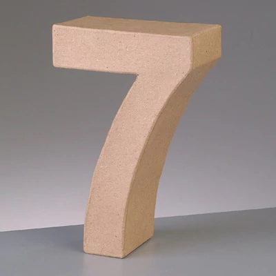 Papírmasé szám - 7, 10 cm