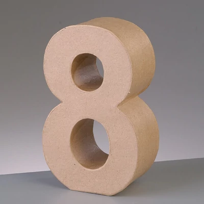 Papírmasé szám - 8, 10 cm