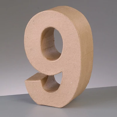 Papírmasé szám - 9, 10 cm