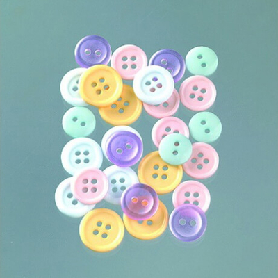 Műanyag gombok - pastels, 1-1,5 cm, 40 g