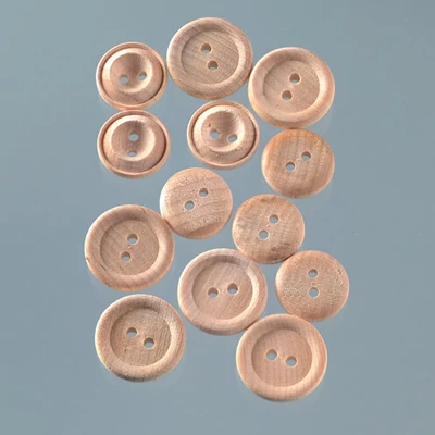 Műanyag gombok - wood buttons, 1,5-1,9 cm