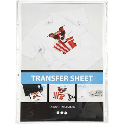 Nyomtatható, vasalható fólia színes textilre, Transfer Paper, 21x28 cm