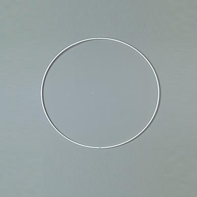 Fém alapkarika, fehér, álomfogó - 15 cm