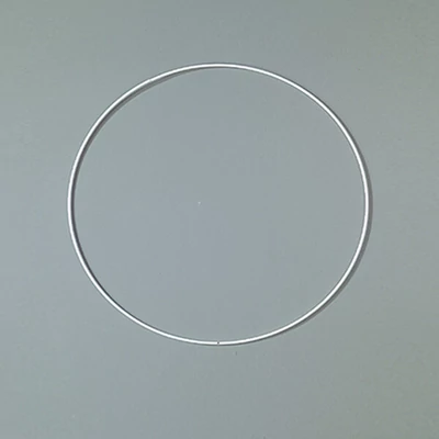Fém alapkarika, fehér, álomfogó - 18 cm
