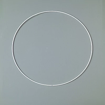 Fém alapkarika, fehér, álomfogó - 20 cm