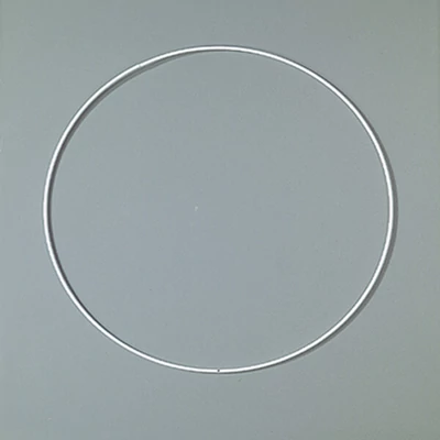 Fém alapkarika, fehér, álomfogó - 25 cm