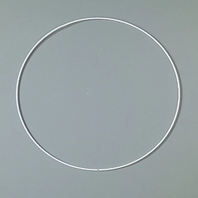 Fém alapkarika, fehér, álomfogó - 30 cm
