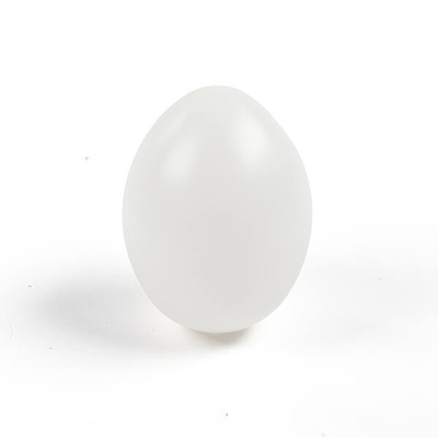 Műanyag tojás 6x4 cm - 01, fehér