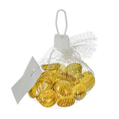 Üvegkavics, 18-20 mm, 100 g - irizáló, sárga