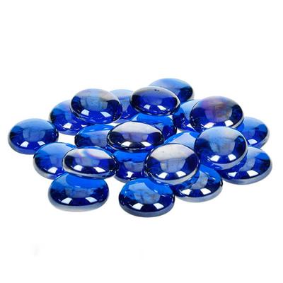 Üvegkavics, 18-20 mm, 100 g - irizáló, világoskék