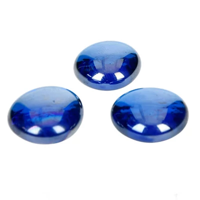 Üvegkavics, 18-20 mm, 100 g - irizáló, világoskék