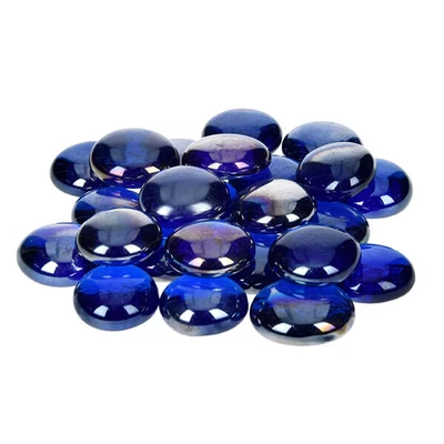 Üvegkavics, 18-20 mm, 100 g - irizáló, kék