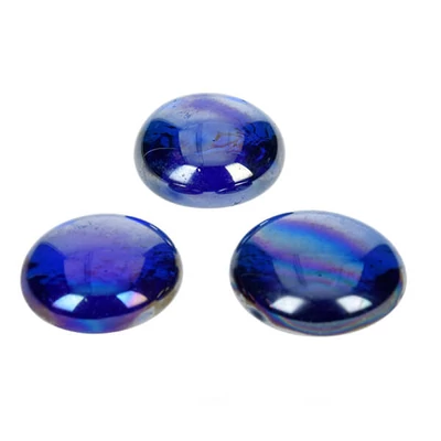 Üvegkavics, 18-20 mm, 100 g - irizáló, kék