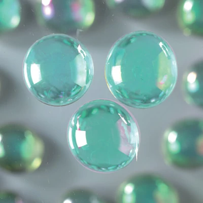 Üvegkavics, 18-20 mm, 100 g - irizáló, türkiz