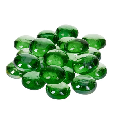 Üvegkavics, 18-20 mm, 100 g - irizáló, almazöld