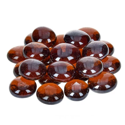 Üvegkavics, 18-20 mm, 100 g - irizáló, topáz