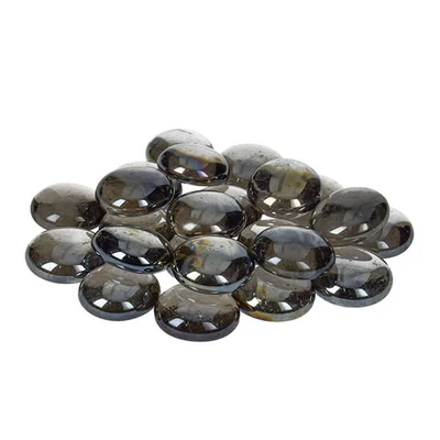 Üvegkavics, 18-20 mm, 100 g - irizáló, fekete