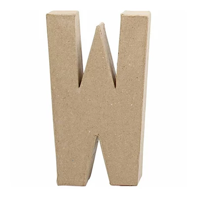 Papírmasé betű - W, 20,5 cm
