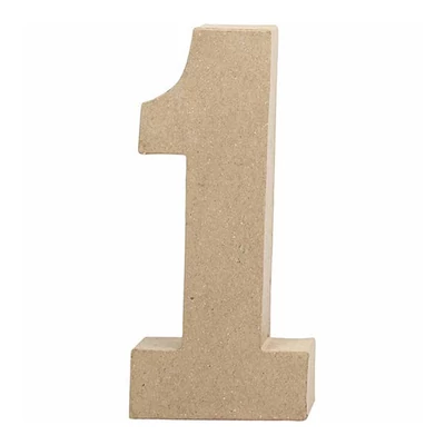 Papírmasé szám - 1, 20,5 cm