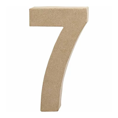 Papírmasé szám - 7, 20,5 cm