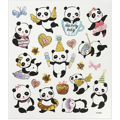 Pandák öntapadós matrica 15x16,5 cm-es ív