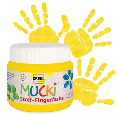 Mucki ujjfesték textilre, 150 ml - sárga